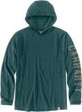 Carhartt Men's 106654 Force Relaxed Fit Midweight Long-Sleeve Logo Gra