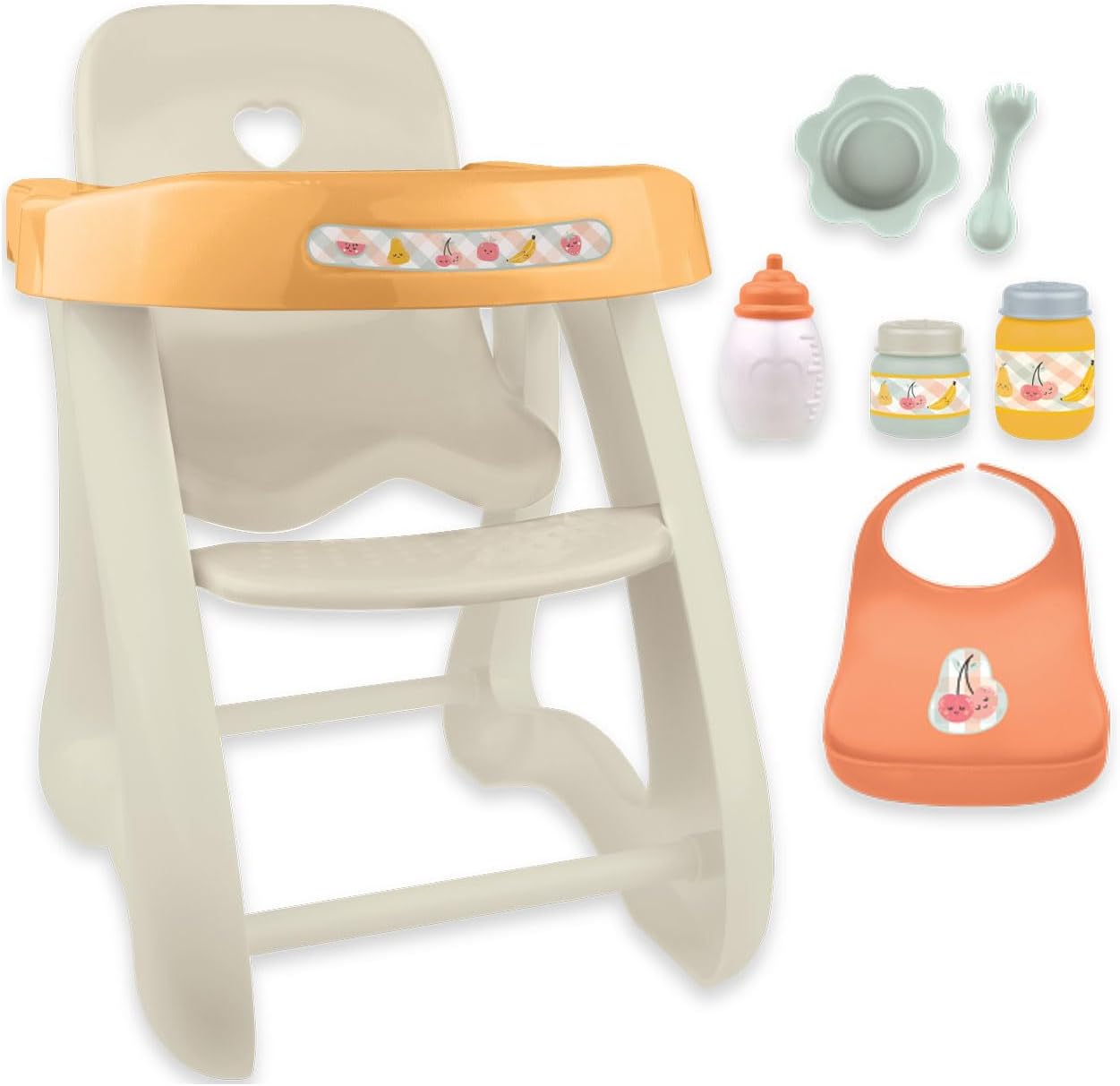 JC Toys Baby Doll High Chair | Keeps Dolls Safe | Sturdy & Fun Play Access
