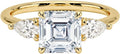 Moissanite Engagement Ring for Women 1.5 ct - Asscher & More Cuts