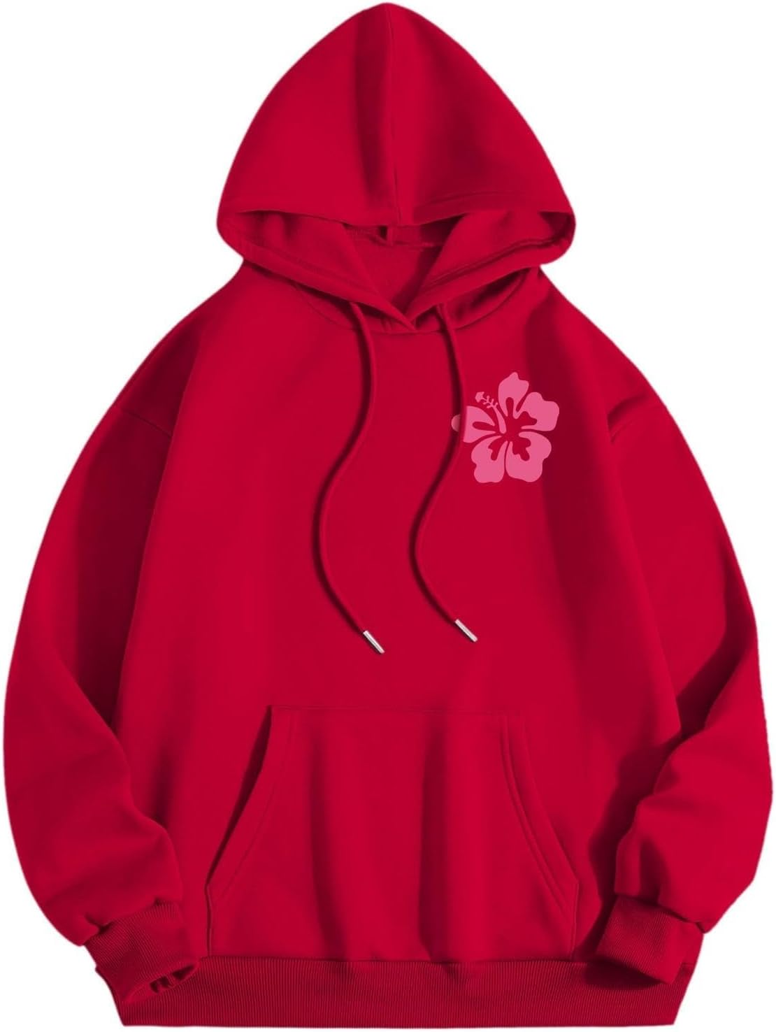 Pink Palm Oversized Hoodie - Y2K Chic