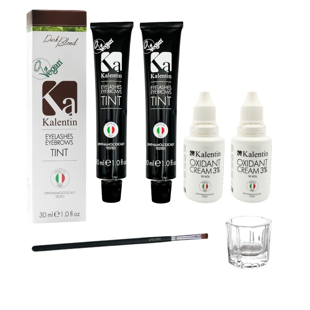 Kalentin Eyebrow Color 2-Pack with 2 Developers for Dark Blonde