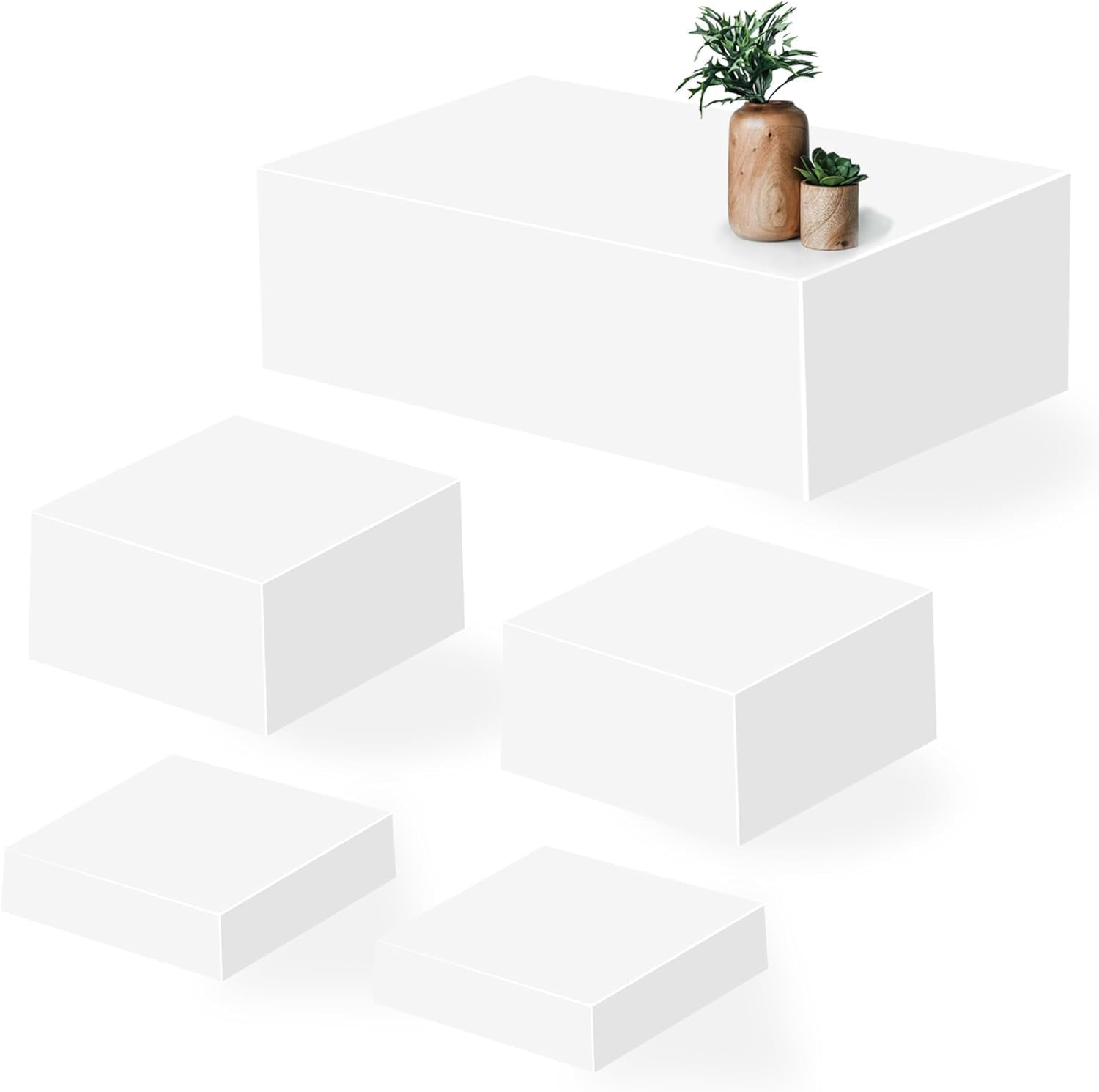 Large Buffet Risers Set of 5 for Elegant Food Display