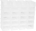 AkroBins Stackable Plastic Storage Bins, Clear 24-Pack - Space-Saving