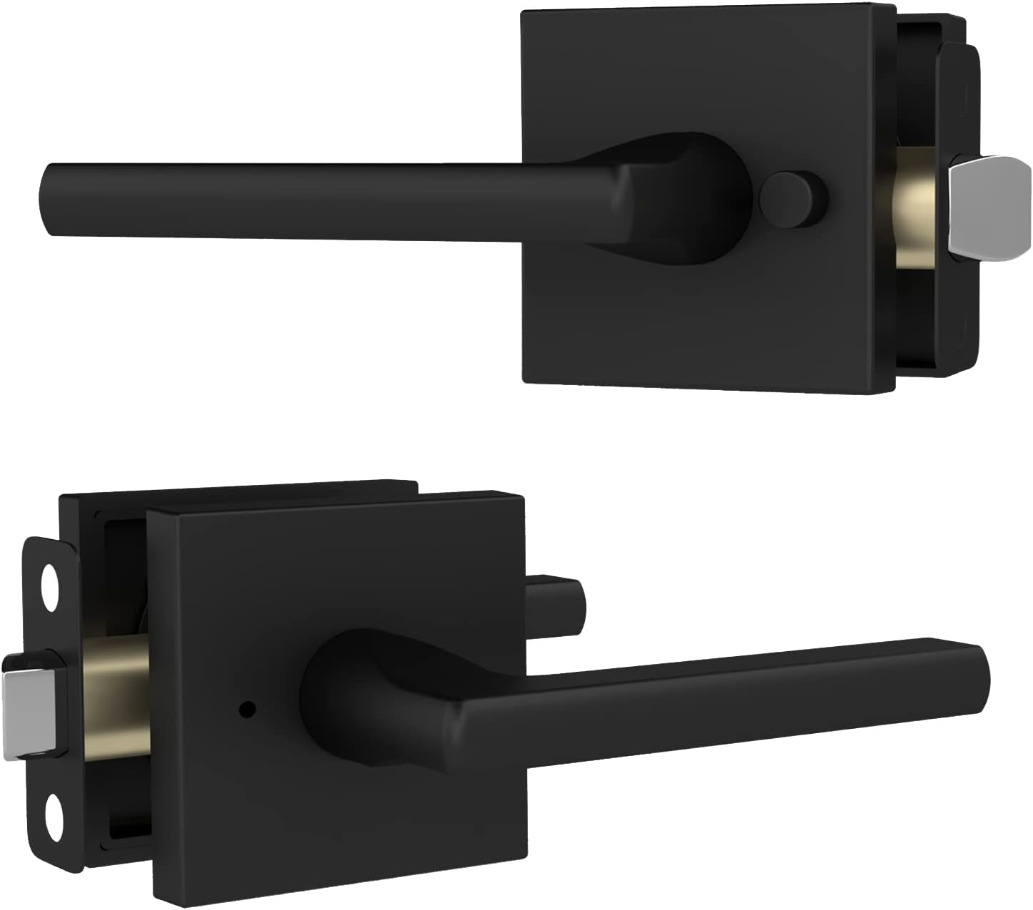 Mega Handles Prime Privacy Lever Door Handle - Matte Black 5in