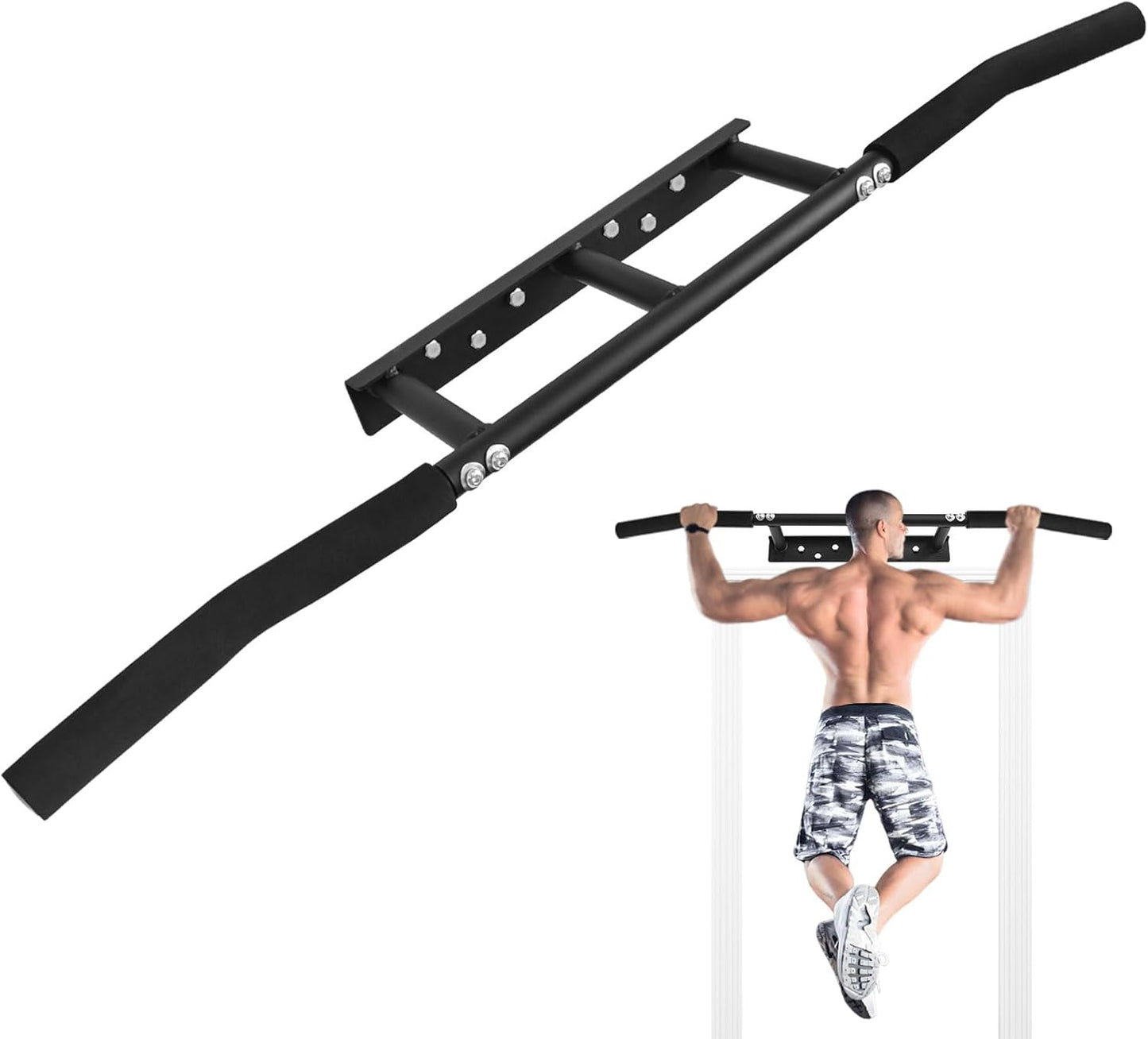 ATENTO Pull Up Bar for Home Gym - Heavy-Duty Chin Up Bars