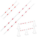 Retractable Traffic Cone Bar 6-10 ft 4-Pack - Visible, Extendable