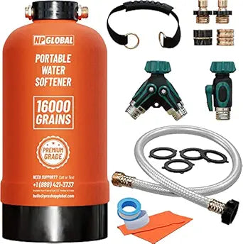 NPGLOBAL RV Water Softener Portable for Soft Water Solutions