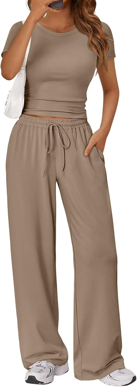 Trendy Queen 2 Piece Matching Summer Sweatsuit Lounge Set