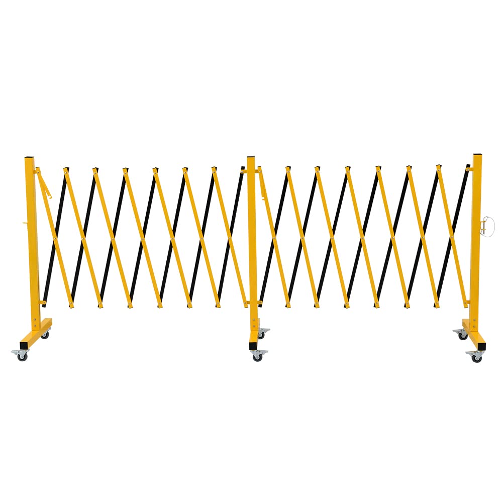 Expandable Metal Barricade for Safety with Casters and Flexibility
