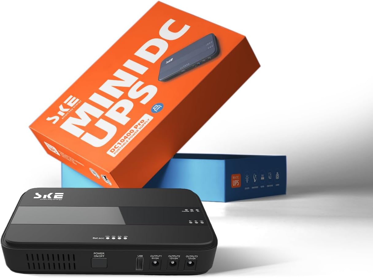Mini UPS Battery Backup 10400mAh for WiFi Router and More