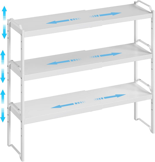3 Pack Kitchen Cabinet Organizer Shelf for Smart Storage Solutions