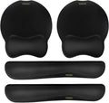 Keyboard Wrist Rest and Mouse Pad Wrist Support Set - Ergonomic Memory