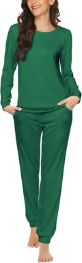 Ekouaer Womens Jogger Pajama Sets Long Sleeve Sleepwear - Soft Cozy be