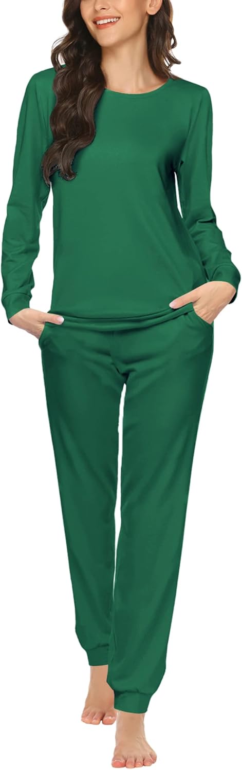 Ekouaer Womens Jogger Pajama Sets for Cozy Sleep and Lounge