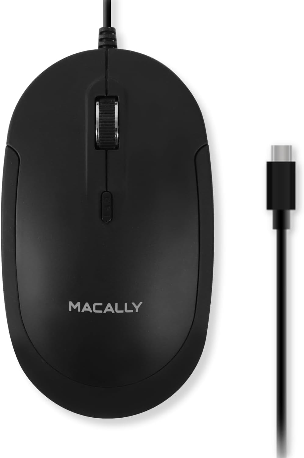 Macally Slim USB C Mouse - Reliable & Quiet