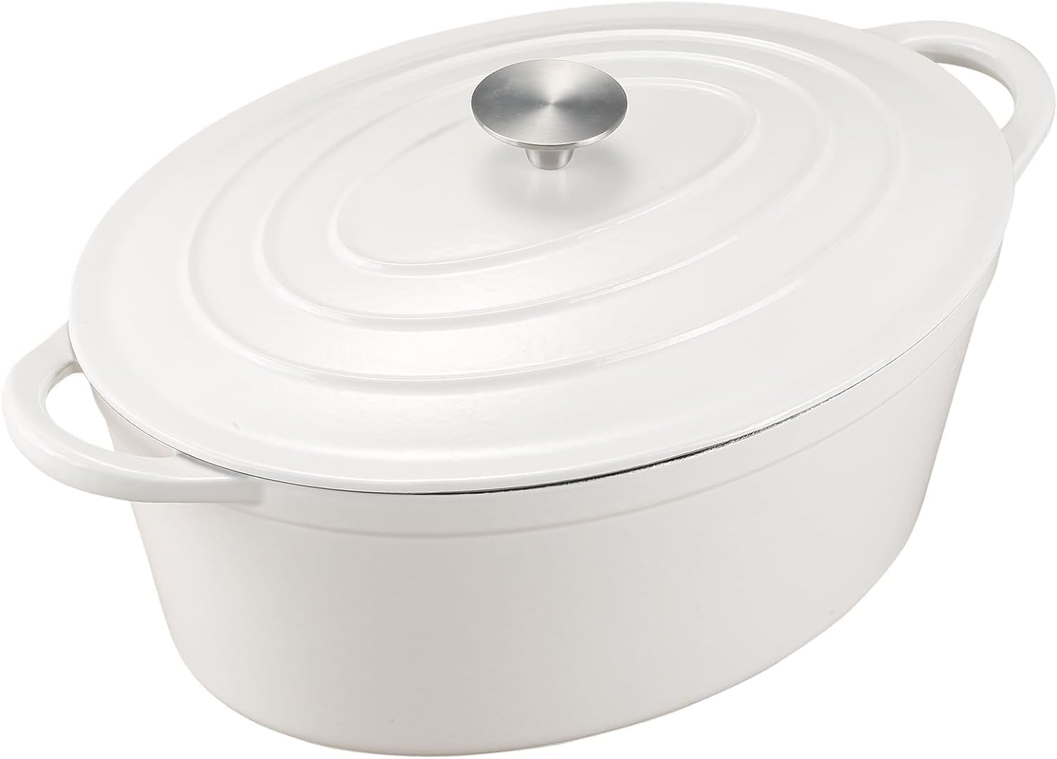 Enameled Cast Iron Oval Dutch Oven for Versatile Cooking Needs