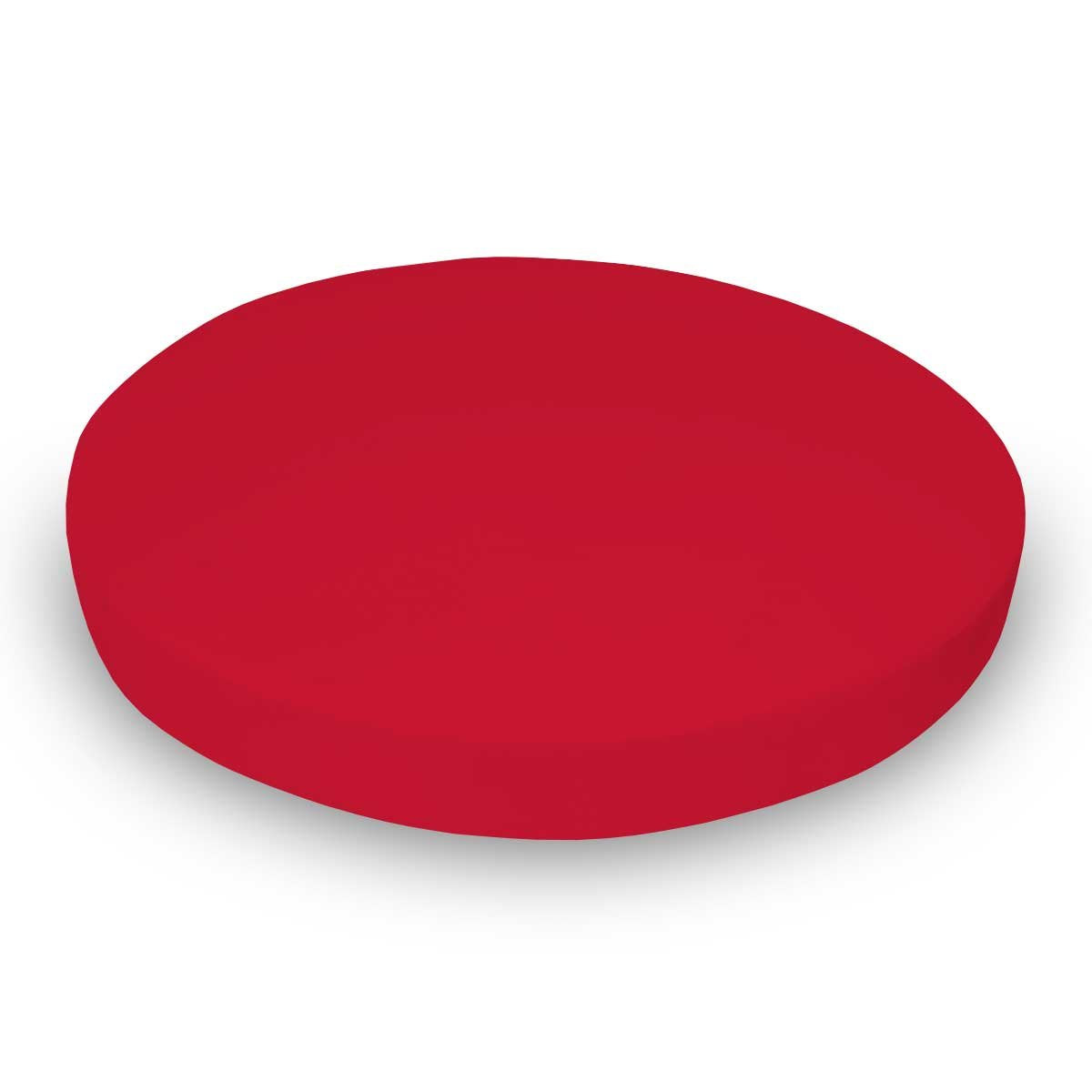 SheetWorld Baby Fitted Round Crib Sheet, Solid Red 42 in