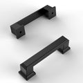 Matte Black Cabinet Pulls 3 in Hole Center 10 Pack - Durable Handles