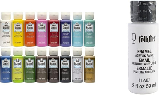 FolkArt Gloss Finish Acrylic Enamel Craft Set for Creative Projects