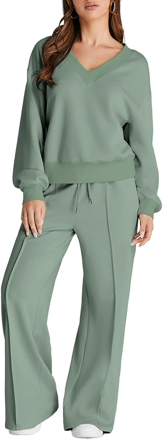 Herseas Women 2 Piece Outfits Sweatsuit for Fall Casual Style