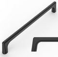 Matte Black Cabinet Pulls 6.3 in Hole Centers - 10 Pack