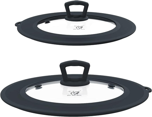 Universal Vented Glass Lid Set - Perfect Fit & Heat Resistant!