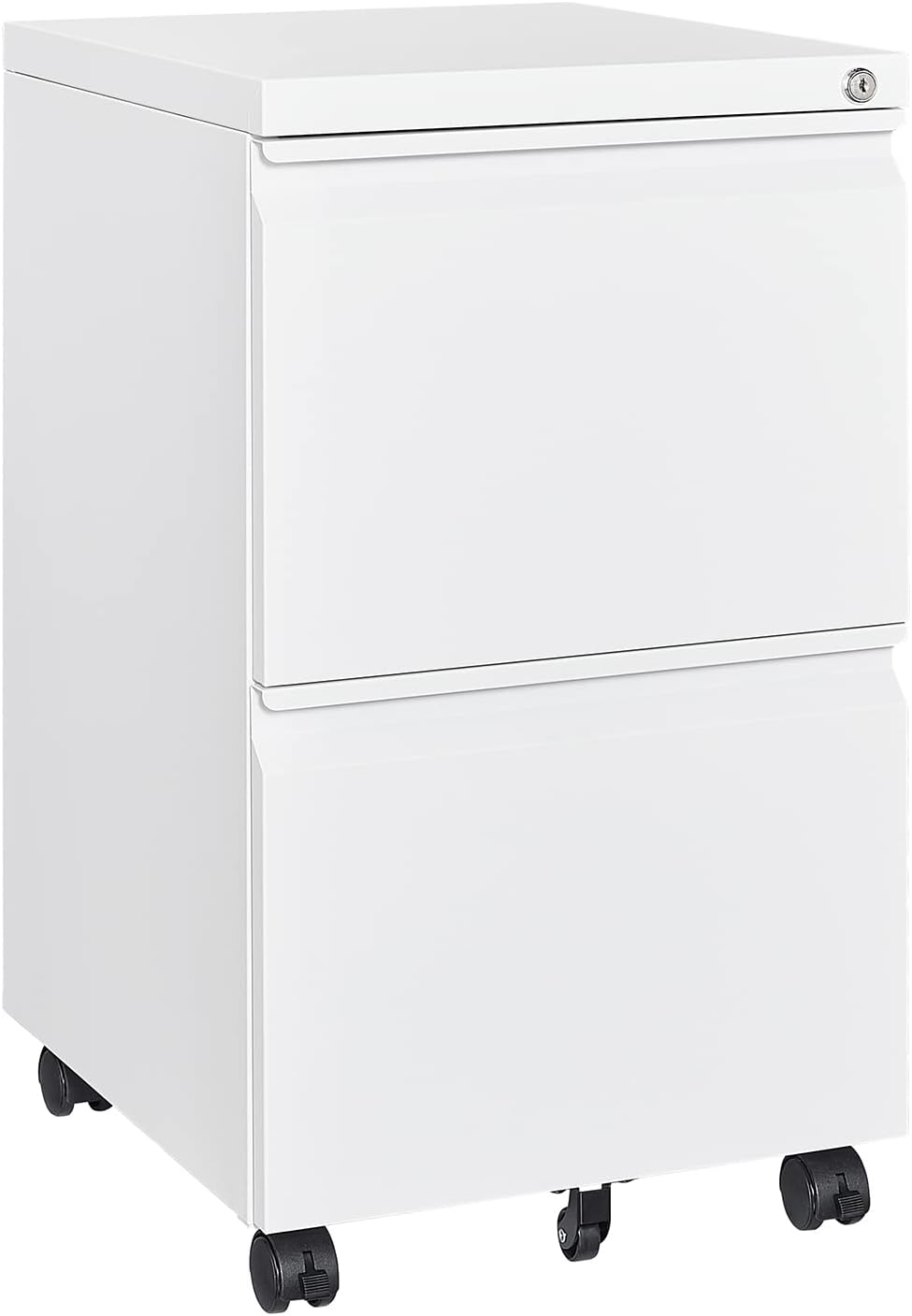 MIIIKO 2 Drawer File Cabinet with Lock for Home Office Use