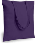 Durable 24-Pack Deep Purple Cotton Tote Bags for All Uses