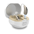 Rechargeable Hearing Aids for Seniors Gold - Noise Cancelling BTE