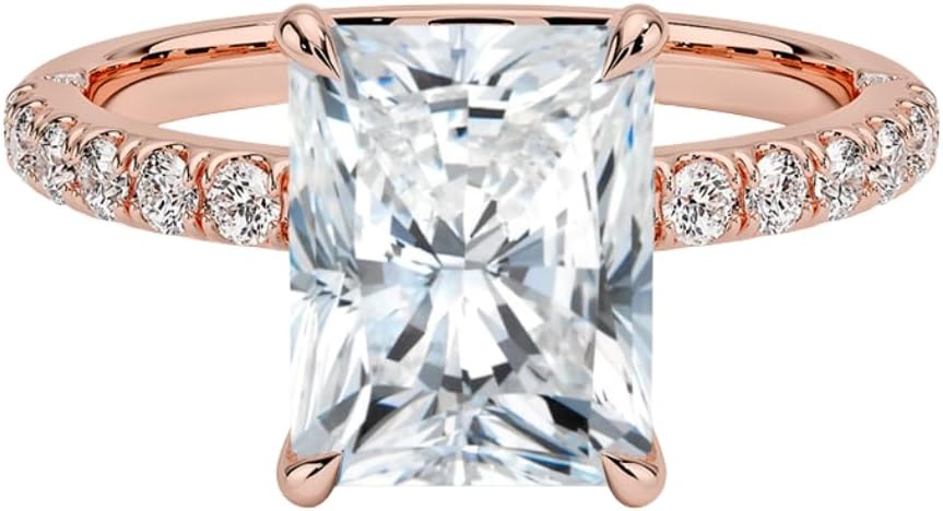 1-3 CT Moissanite Engagement Ring in Solid Gold & Silver