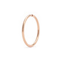 14K Solid Rose Gold Seamless Snug Fit Nose Ring - Minimalist 20G Hoop