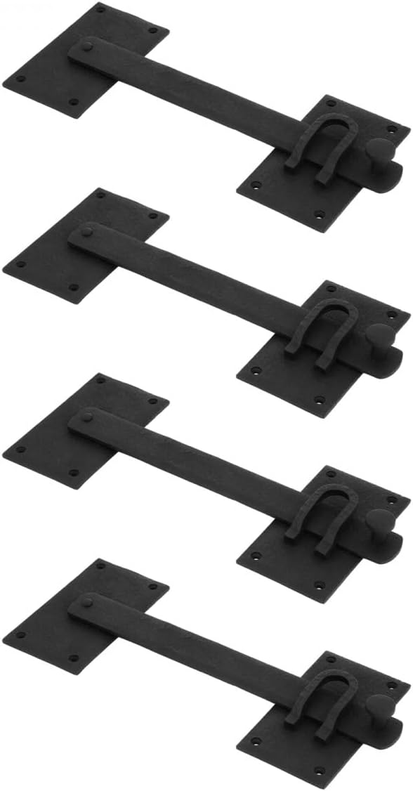 Renovators Supply Black Iron Gate Flip Latch for Barn Doors