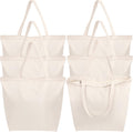 Segarty Canvas Bag with Zipper 6 Pack - Durable Reusable Tote Bags