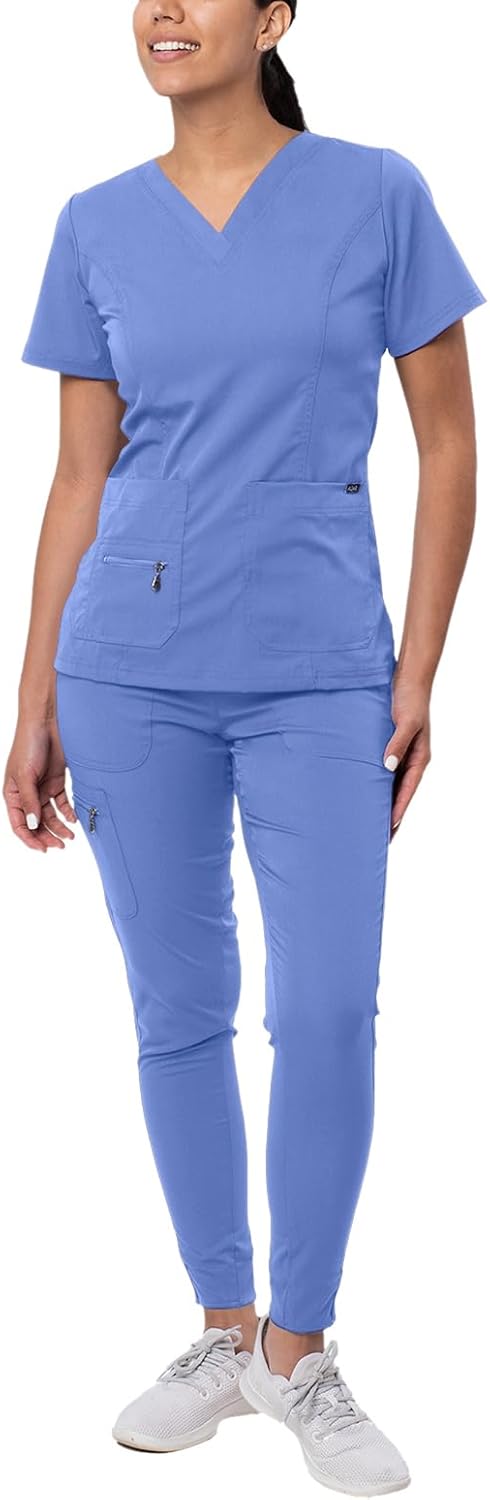 Adar Pro Flawless Plus Scrub Set for Women - Stylish Comfort