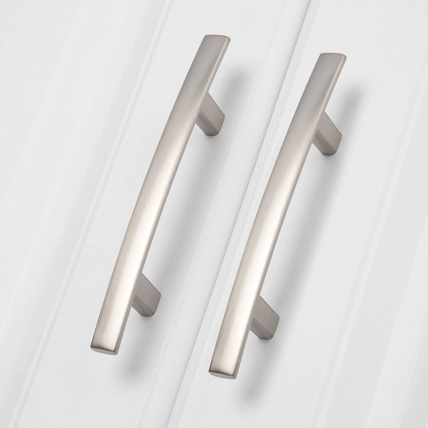 Modern 3 Inch Cabinet Handles in Brushed Nickel Finish