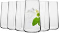 Krosno Water Glasses Set of 6 - Clear 20 fl oz Highball Glasses