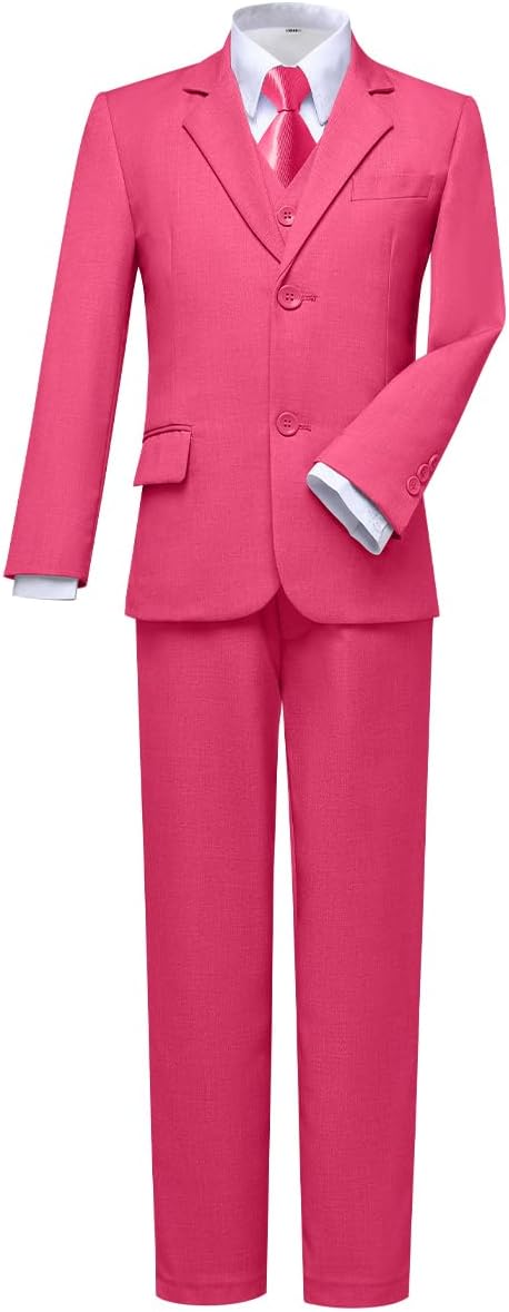 Visaccy Boys Slim Fit Dress Clothes for Special Occasions