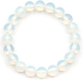 Natural Fluorite Beaded Stretchy Bracelet - Genuine 8mm Crystal Men's