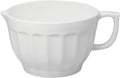 4.3 Quart Latte Style Melamine Batter Bowl with Pour Spout - White