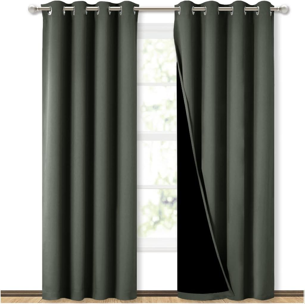 NICETOWN 100% Blackout Curtains for Energy Smart Baby Room