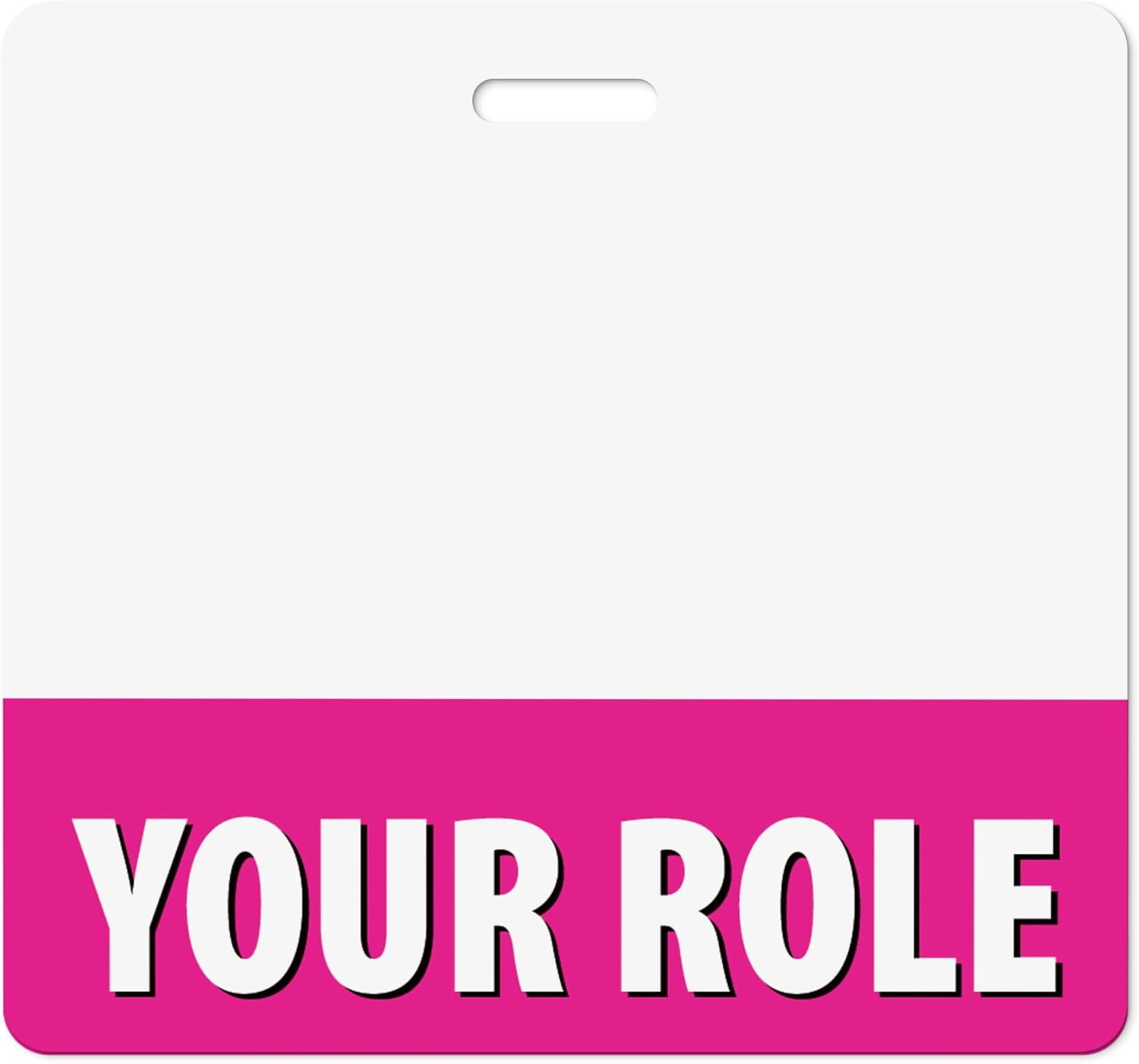 Custom Badge Buddy in Bright Pink - Durable and Water Resistant