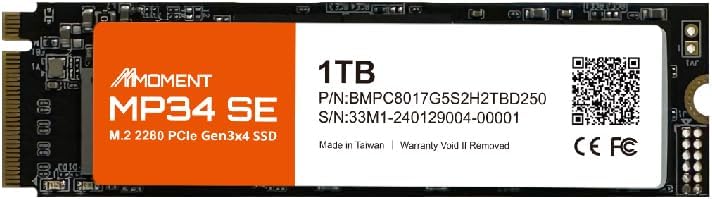 MMOMENT MP34 SE 1TB PCIe Gen3 NVMe M.2 Internal SSD Review