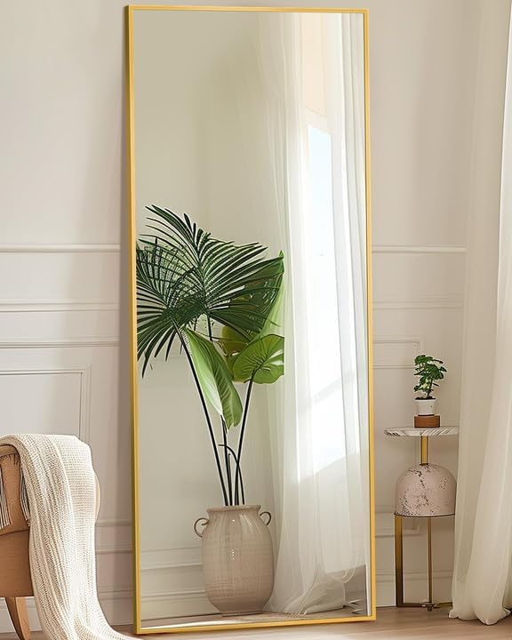 Antok Full Length Mirror 58x18 Floor Mirror with Stand and Hooks