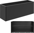 Metal Planter Box 46 x 16 x 16 Tall Steel Planter - Removable Shelf