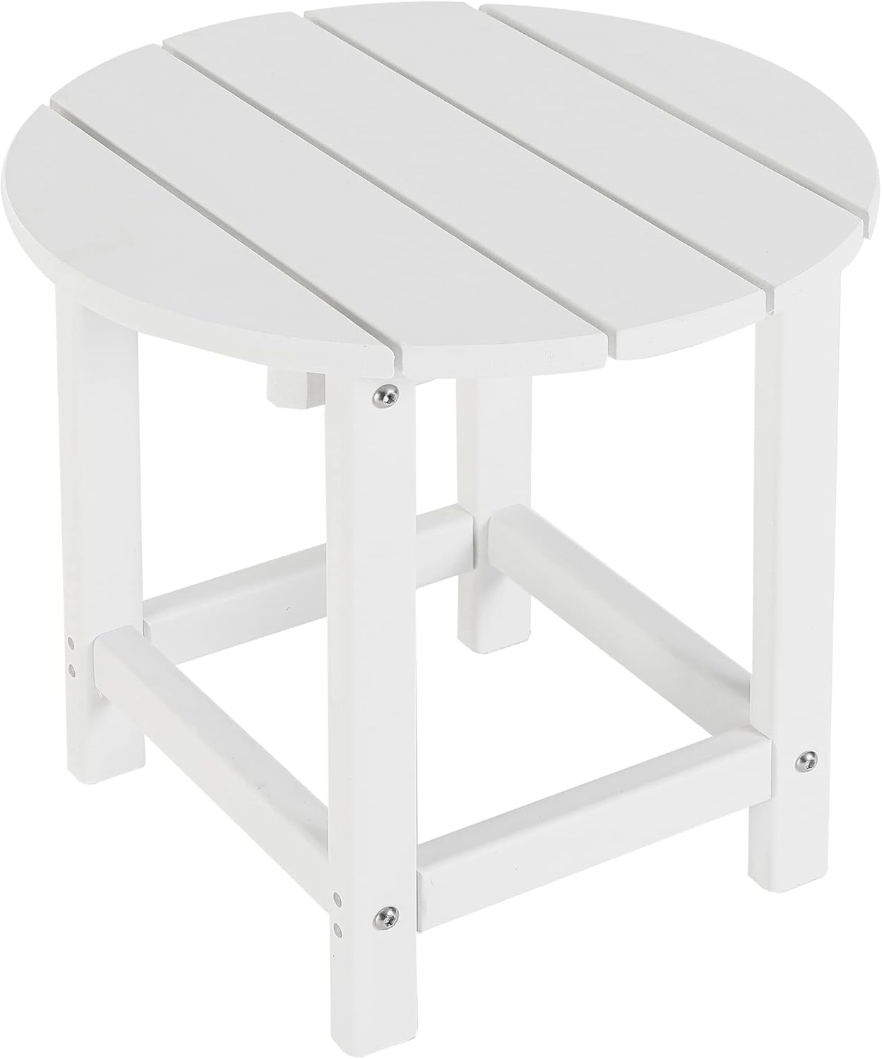 LZRS Round Adirondack Patio Side Table for Outdoor Spaces