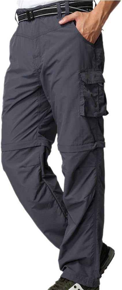 Mens Hiking Pants Convertible Quick Dry for Outdoor Adventures