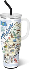 40oz Mega Mug Insulated Tumbler with Handle and Straw - Travel