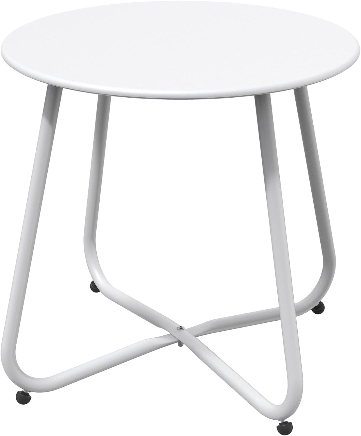 Outdoor Side Table 18-inch Round Accent Table for Patio Use
