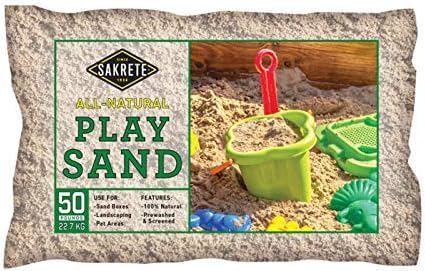 All Natural Play Sand Brown 50 lb for Sandboxes and Landscaping