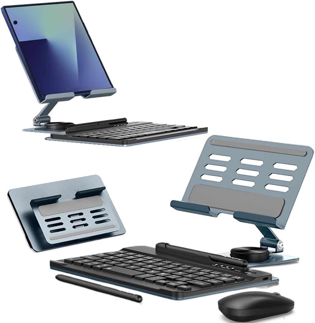 Portable Mini Bluetooth Keyboard and Stand for Galaxy Z Fold
